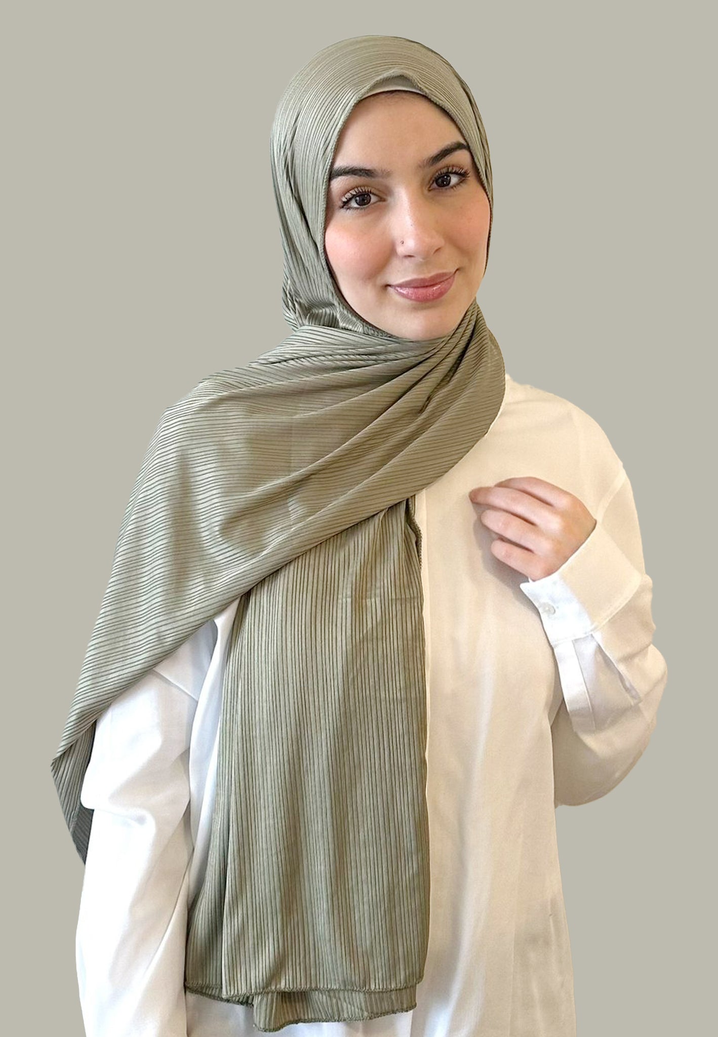 Sage Ribbed Jersey Hijab