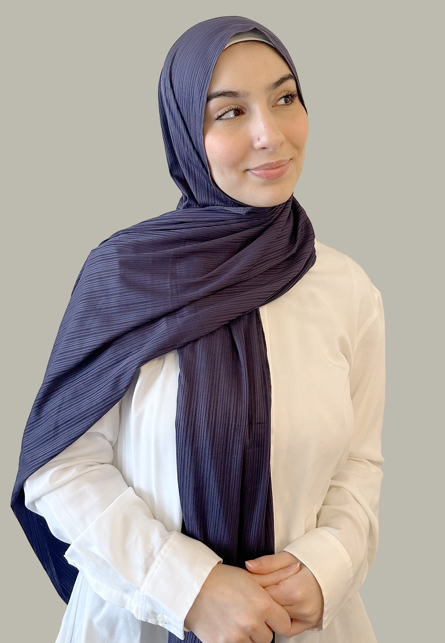 Violet Ribbed Jersey Hijab