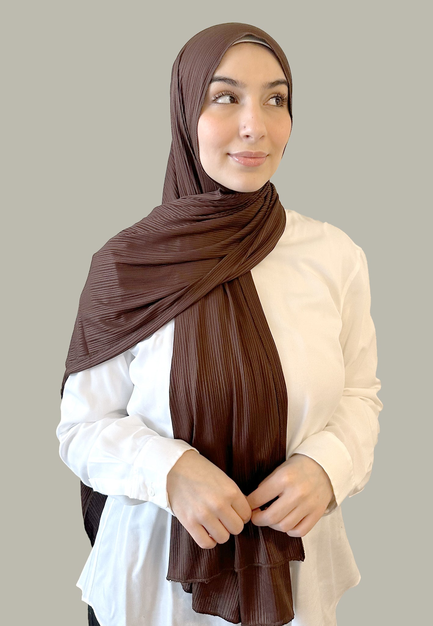 Cherry Brown Ribbed Jersey Hijab