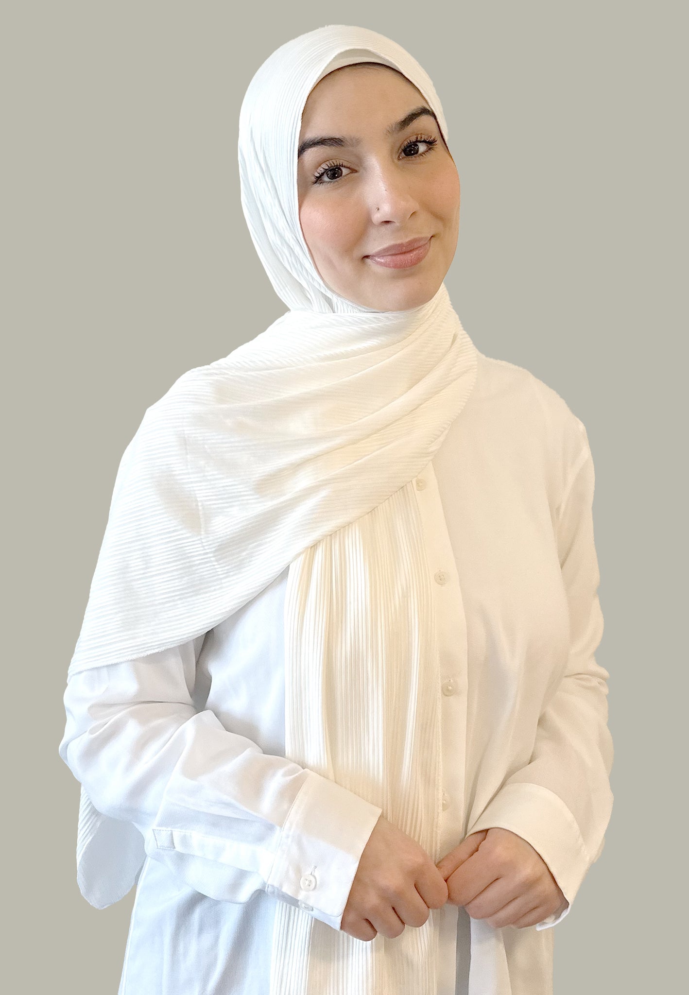 Blanc Ribbed Jersey Hijab