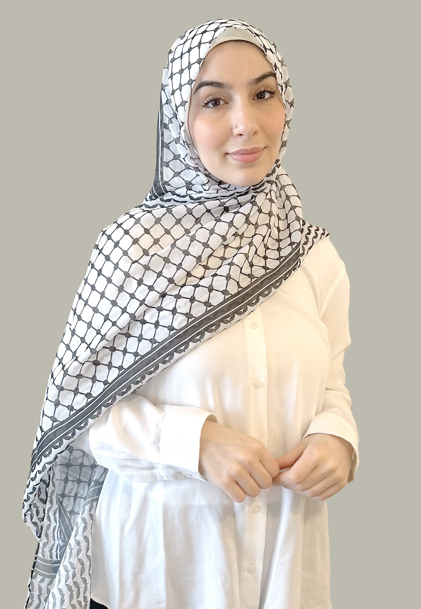 Palestine Hijab Noir