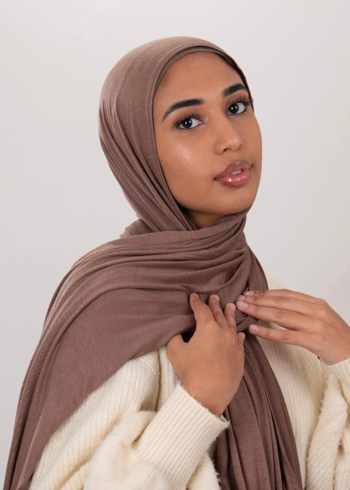 Premium Jersey Hijab - Classy Brown