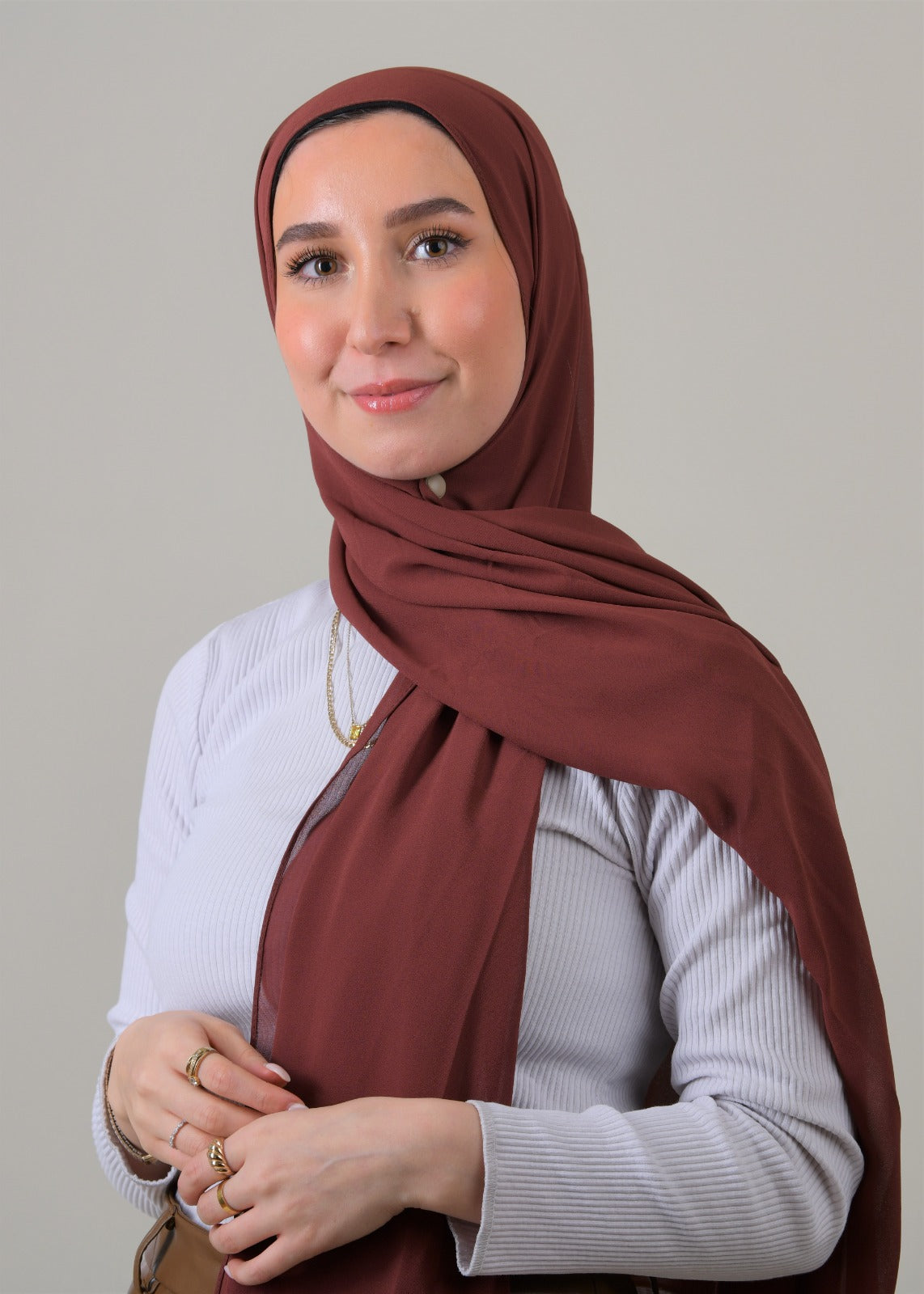 Classic Chiffon Hijab - Garnet