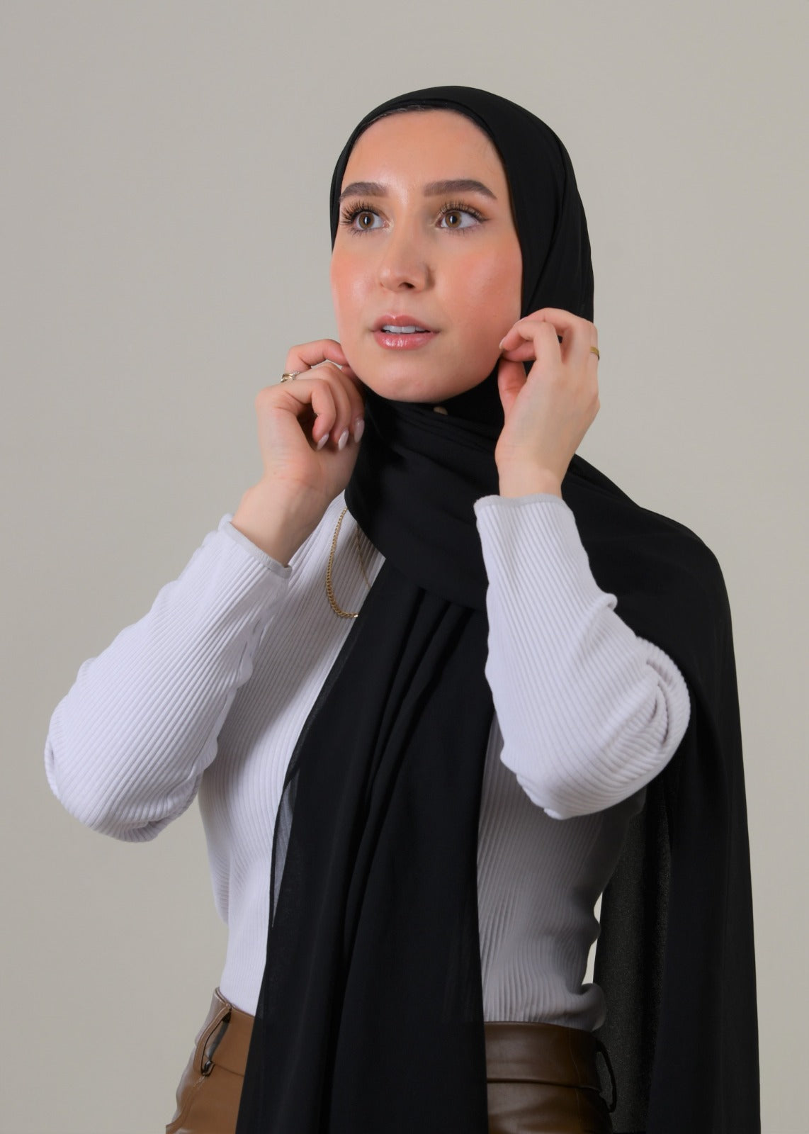 Classic Chiffon Hijab - Noir