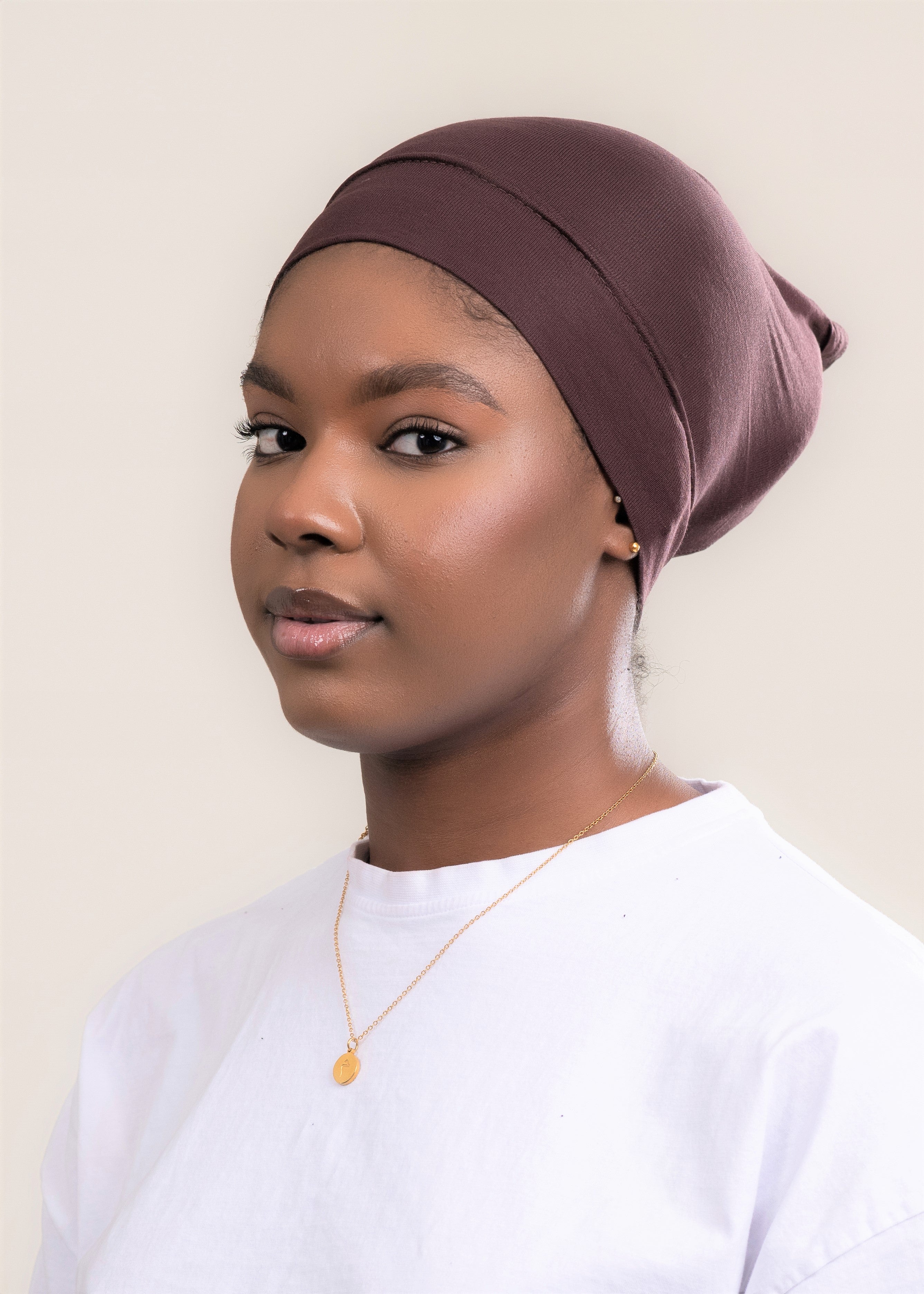 Jersey Tube Hijab Cap - Cherry Brown