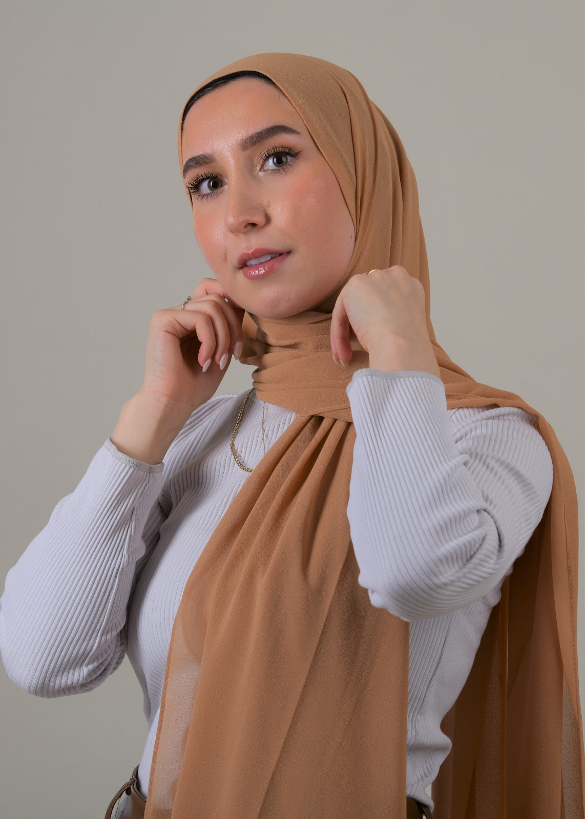 Classic Chiffon Hijab - Chai