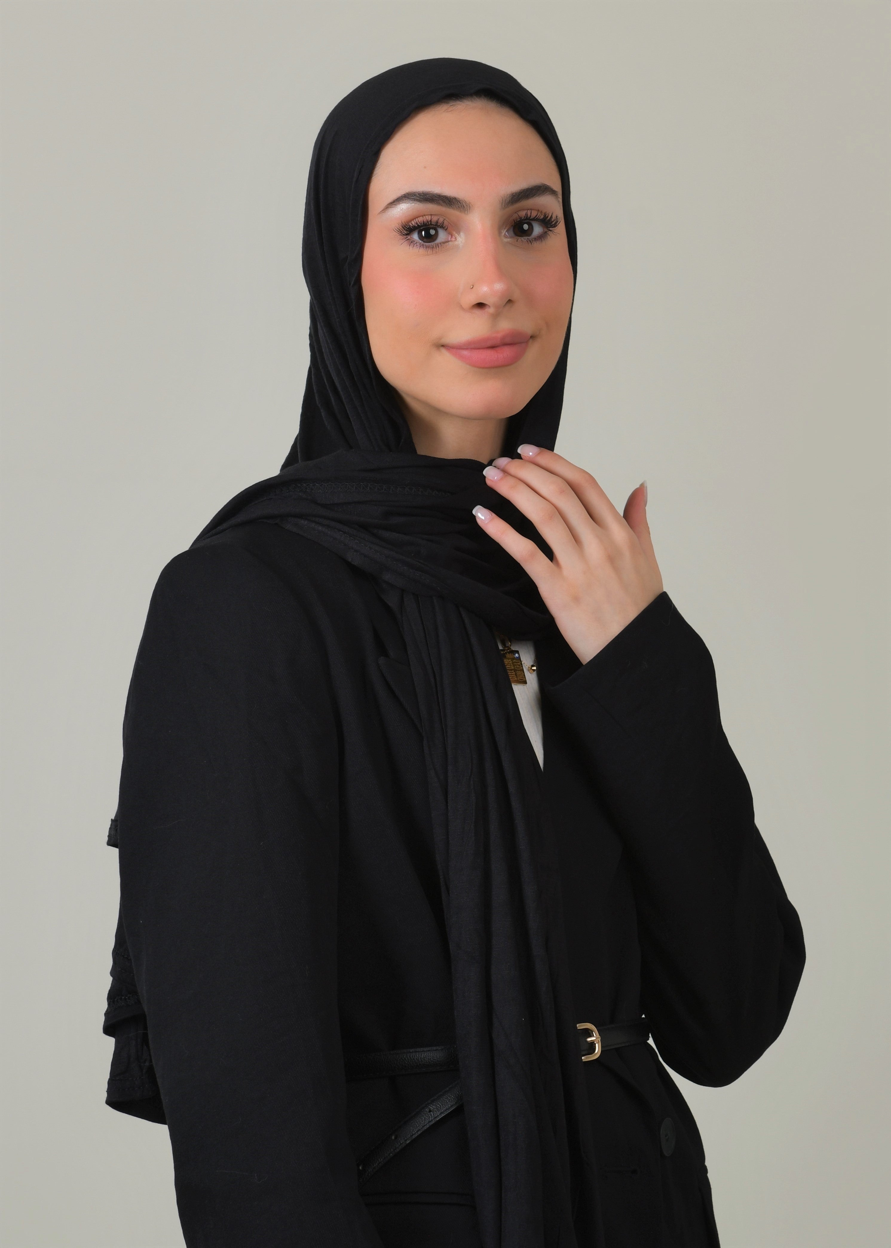 Premium Jersey Hijab - Black