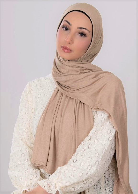 Premium Jersey Hijab - Kakhi