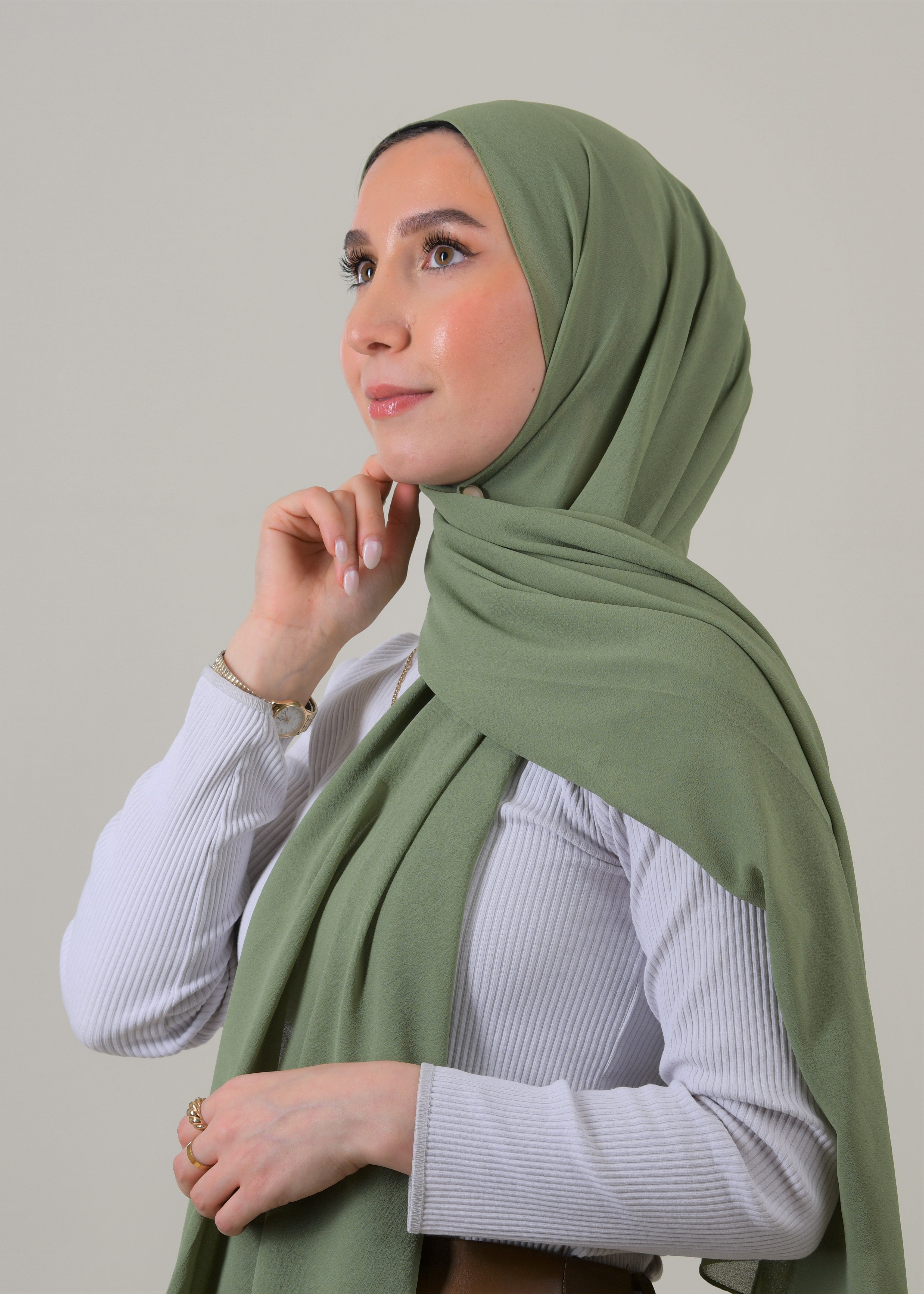 Classic Chiffon Hijab - Verte