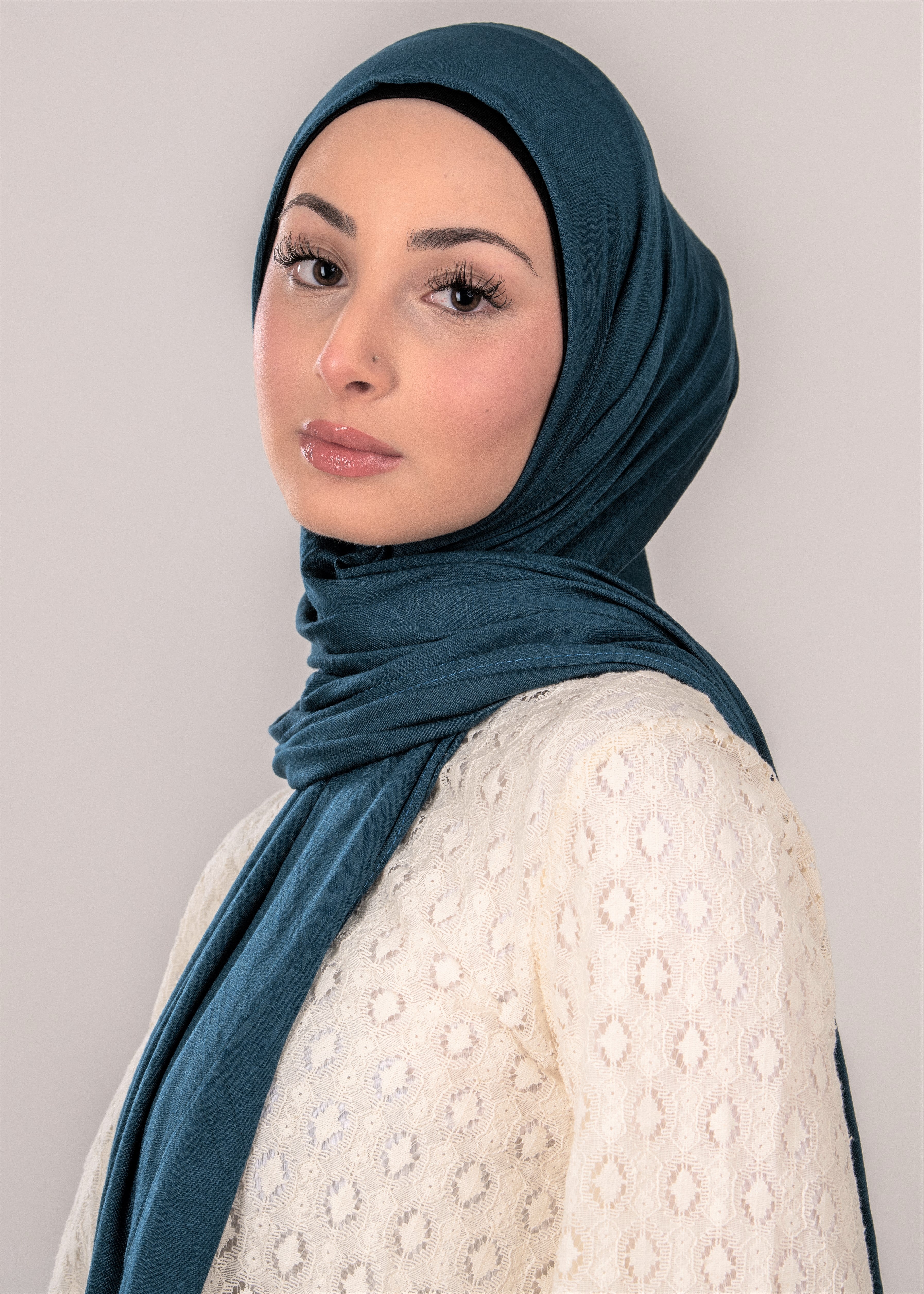 Premium Jersey Hijab - Teal