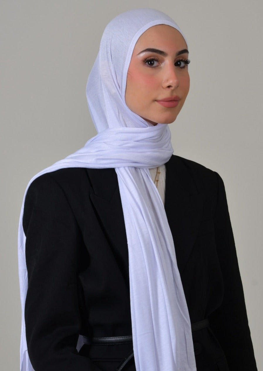 Premium Jersey Hijab - White